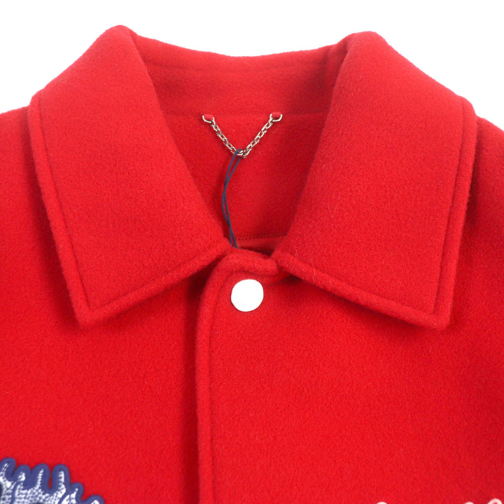 Pristine LOUIS VUITTON×Yayoi Kusama Jacket varsity jacket Cowhide mens 58 HOL31E