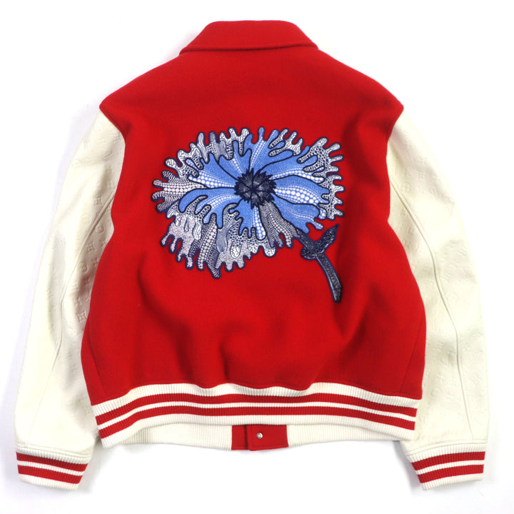 Pristine LOUIS VUITTON×Yayoi Kusama Jacket varsity jacket Cowhide mens 58 HOL31E
