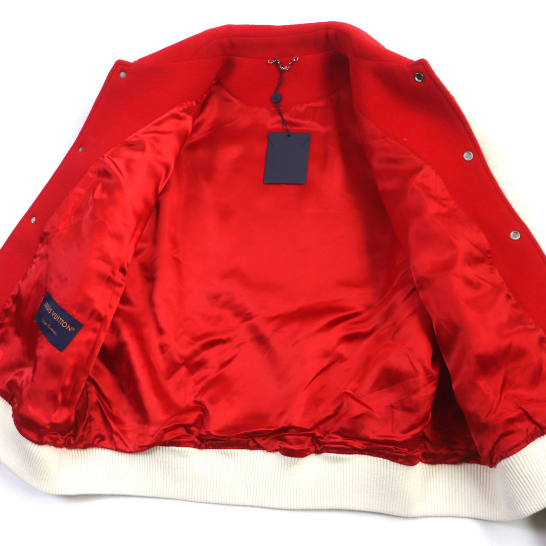 Pristine LOUIS VUITTON×Yayoi Kusama Jacket varsity jacket Cowhide mens 58 HOL31E