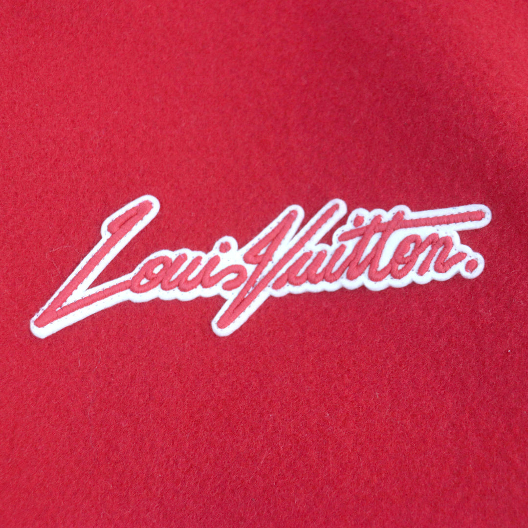 Pristine LOUIS VUITTON×Yayoi Kusama Jacket varsity jacket Cowhide mens 58 HOL31E