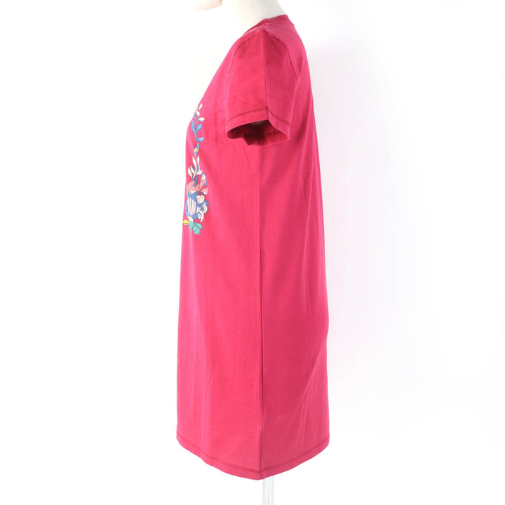 Excellent HERMES one piece DELLA CAVALLERIA Short sleeve T-shirt Pink cotton 34