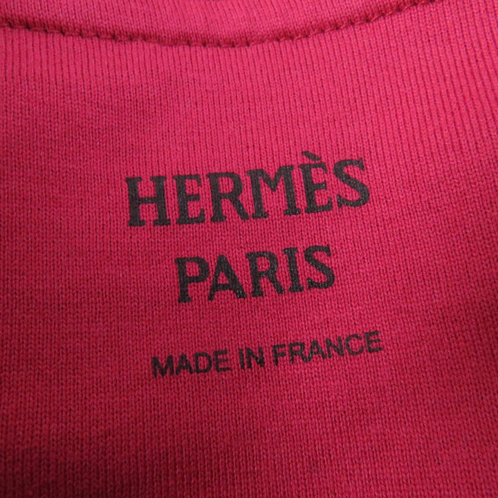 Excellent HERMES one piece DELLA CAVALLERIA Short sleeve T-shirt Pink cotton 34
