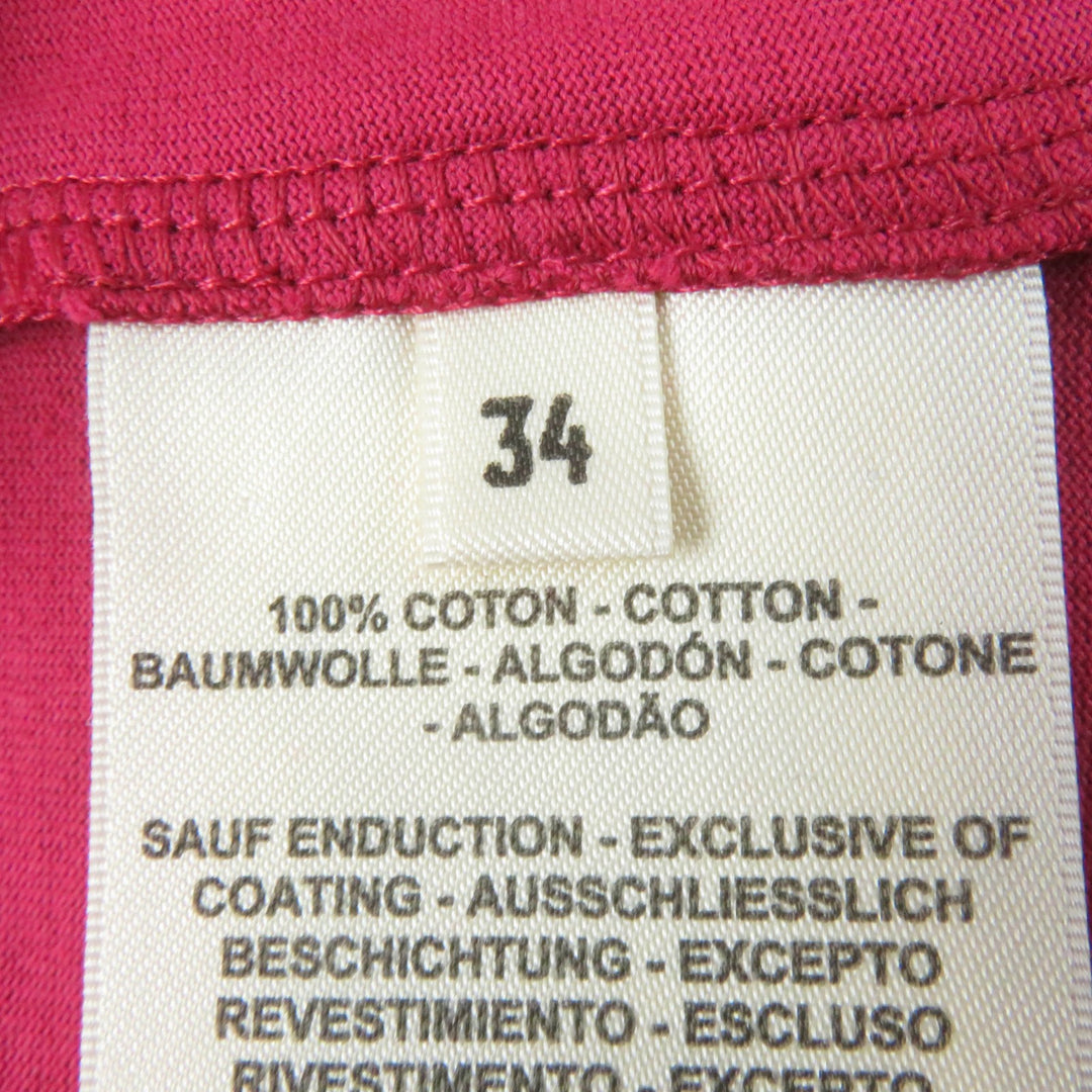 Excellent HERMES one piece DELLA CAVALLERIA Short sleeve T-shirt Pink cotton 34