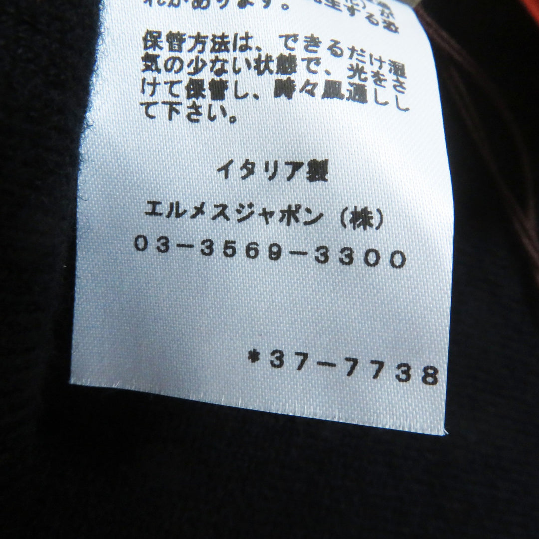 Pristine HERMES Blouson Black Grey/Black wool Women 34 3H2204D2