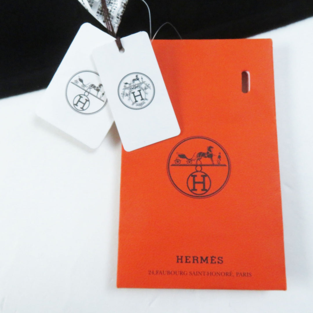 Pristine HERMES Blouson Black Grey/Black wool Women 34 3H2204D2