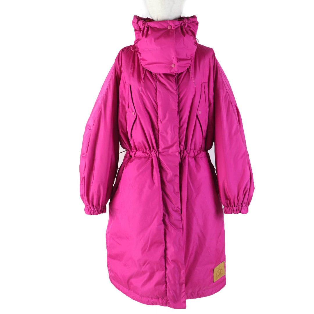 Pristine DRAWER down coat Leather logo patch pink Nylon Women F 6525-299-0788