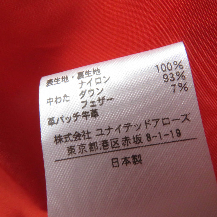 Pristine DRAWER down coat Leather logo patch pink Nylon Women F 6525-299-0788
