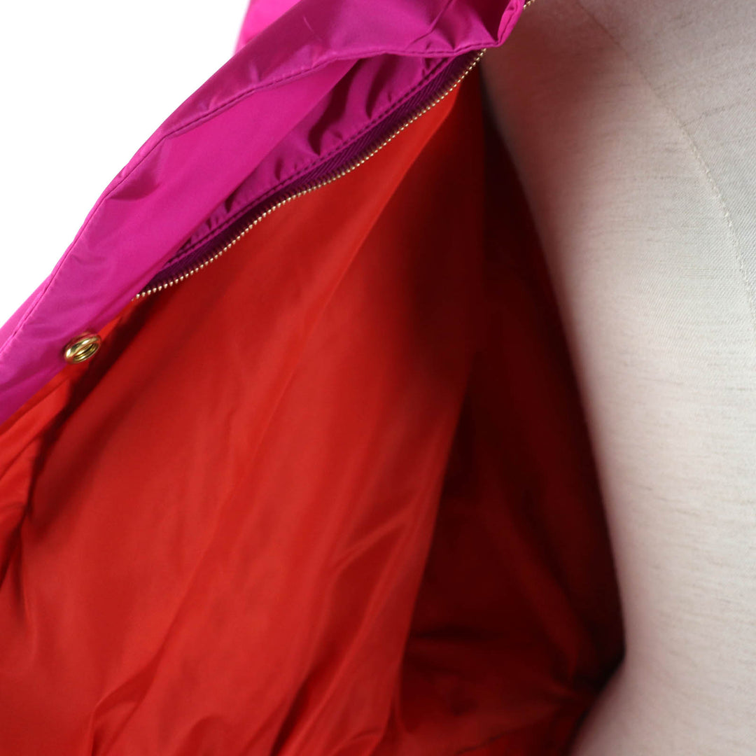 Pristine DRAWER down coat Leather logo patch pink Nylon Women F 6525-299-0788