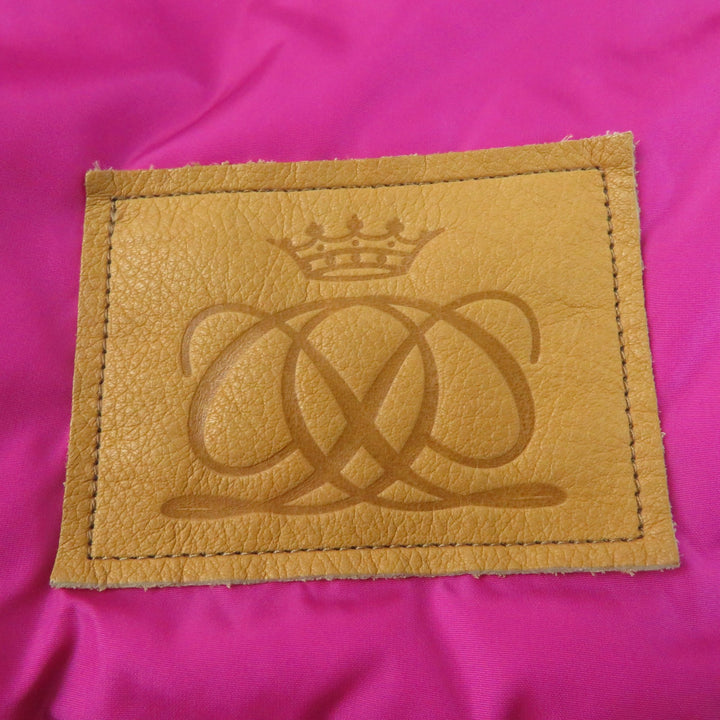 Pristine DRAWER down coat Leather logo patch pink Nylon Women F 6525-299-0788