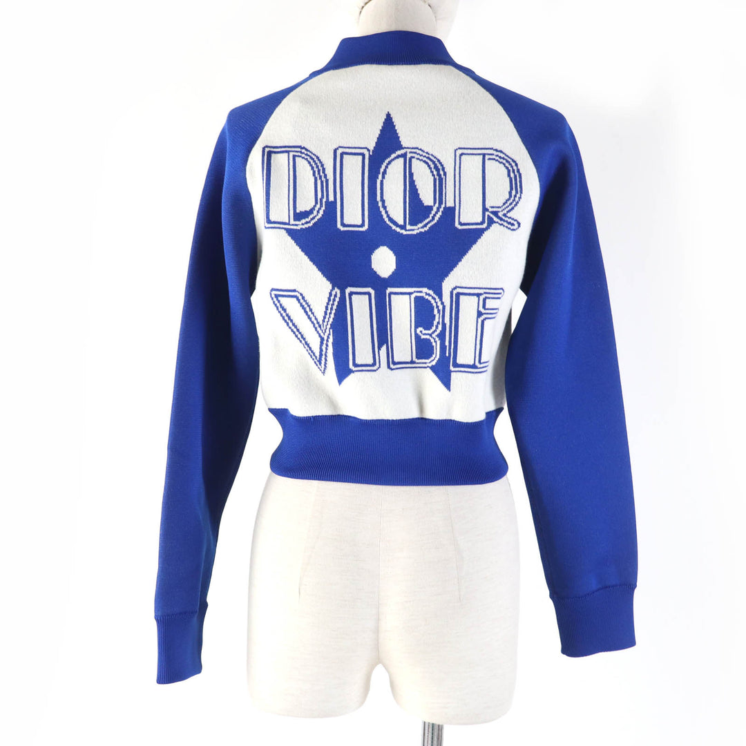 Pristine Christian Dior Jacket VIBE Cropped knit polyester Women 38 224V50AM110