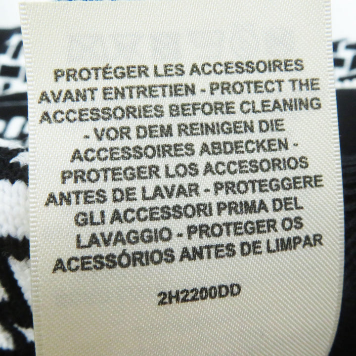 Excellent HERMES Blouson cartouche H pattern knit Black White wool 34 2H2200DD