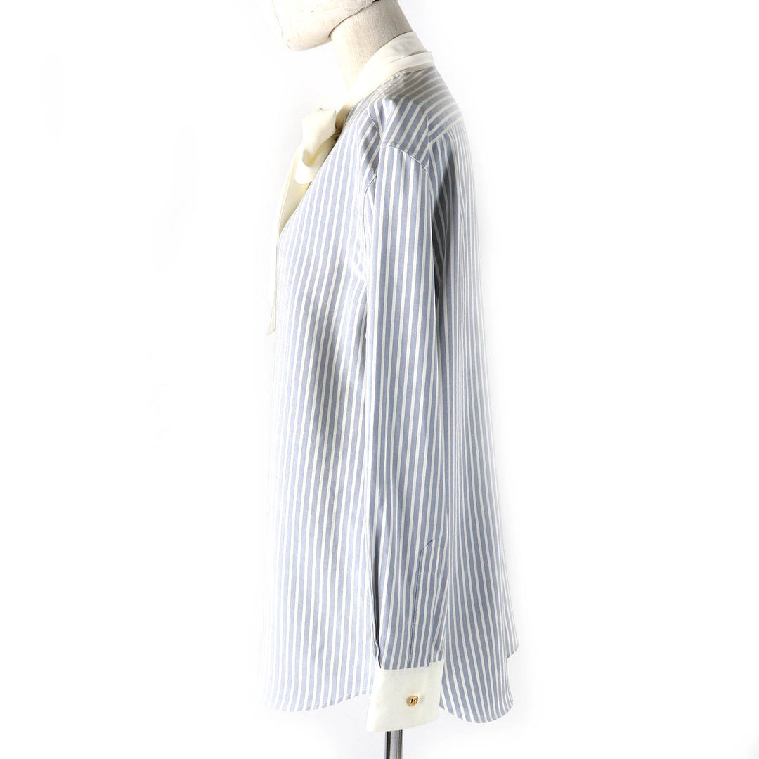Great CELINE Long sleeve shirt Eddie's Triomphe Button Bowtie silk Women 38 2C904562T