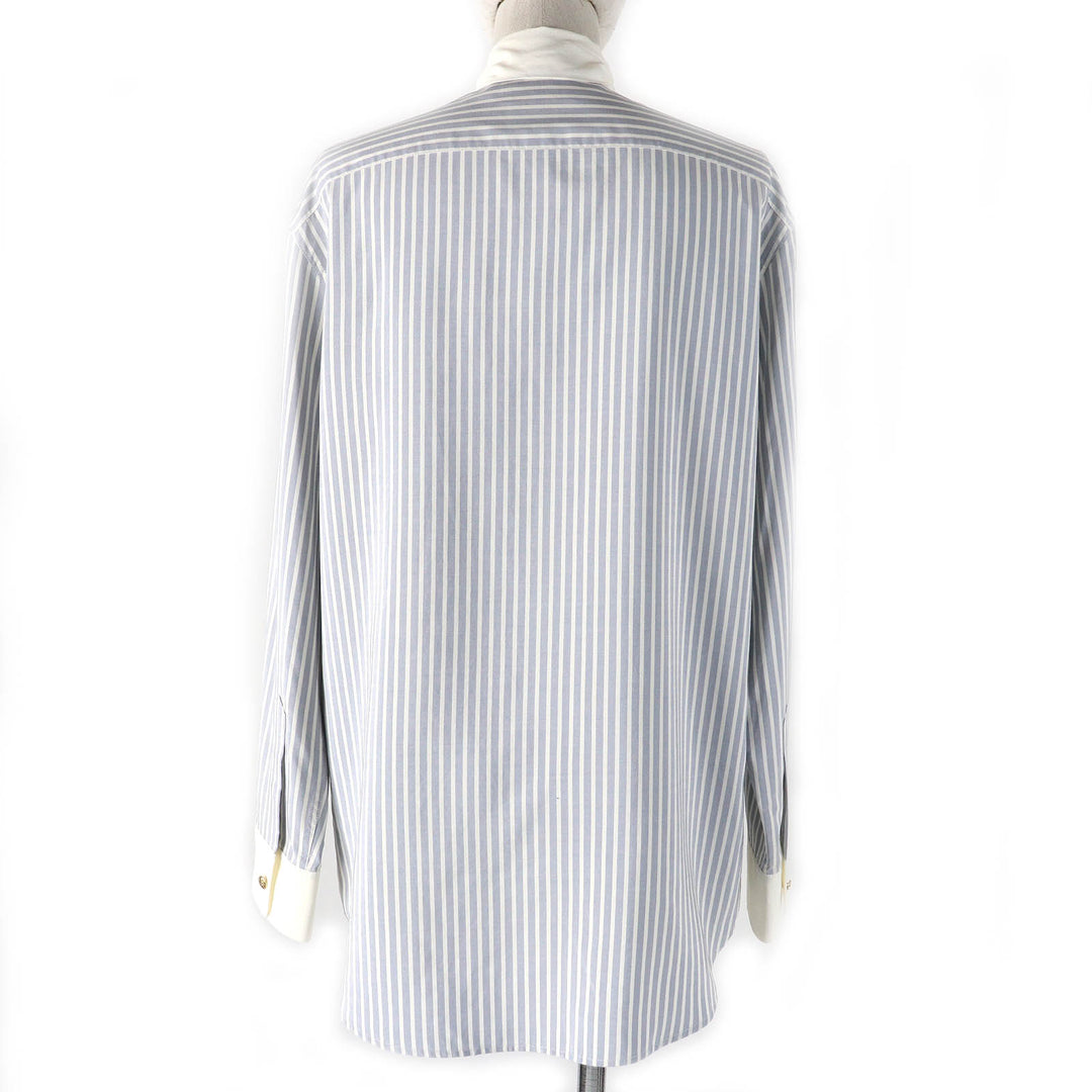 Great CELINE Long sleeve shirt Eddie's Triomphe Button Bowtie silk Women 38 2C904562T