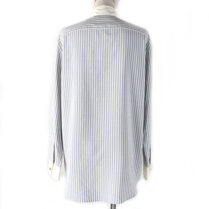 Great CELINE Long sleeve shirt Eddie's Triomphe Button Bowtie silk Women 38 2C904562T