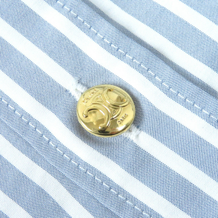 Great CELINE Long sleeve shirt Eddie's Triomphe Button Bowtie silk Women 38 2C904562T