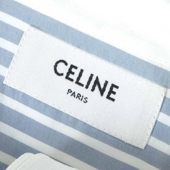 Great CELINE Long sleeve shirt Eddie's Triomphe Button Bowtie silk Women 38 2C904562T