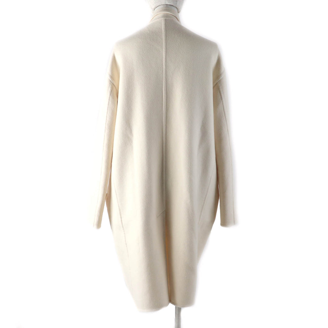 Great CELINE coat Egg Crombie Ivory cashmere Women 40 2 8H13/6700