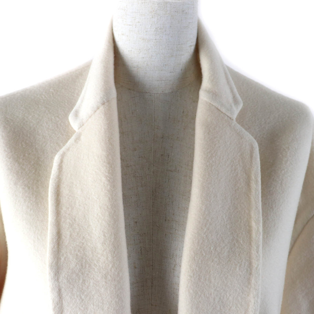 Great CELINE coat Egg Crombie Ivory cashmere Women 40 2 8H13/6700