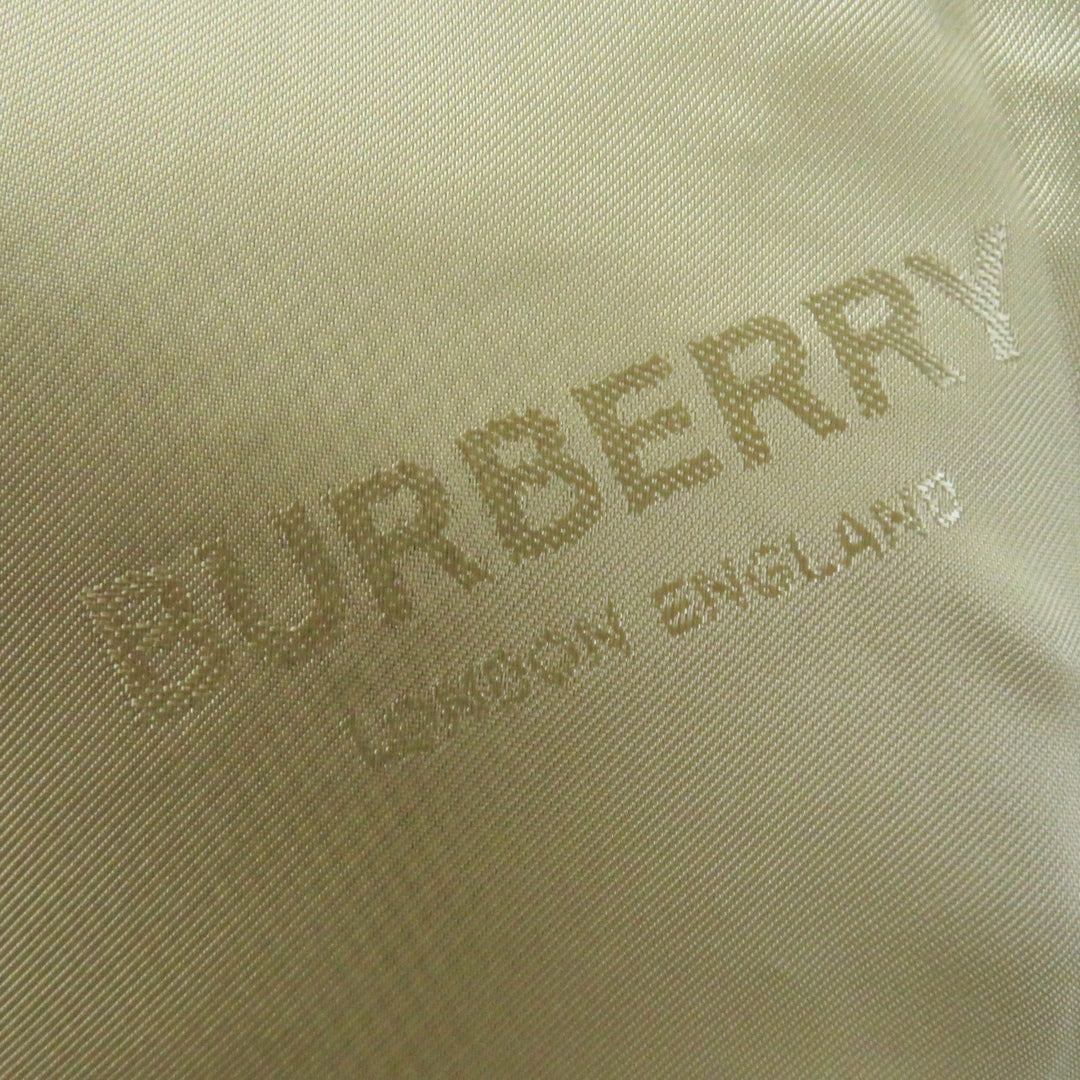 Pristine BURBERRY skirt Calf leather side lines with logo gold rivets Women 36