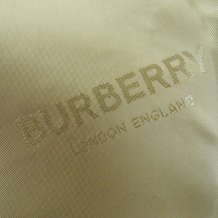 Pristine BURBERRY skirt Calf leather side lines with logo gold rivets Women 36
