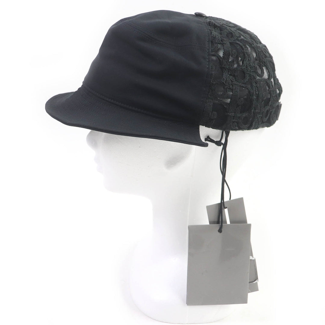 Pristine DIOR Other hats Oblique Docking Newsboy Hat Cap black cotton mens L