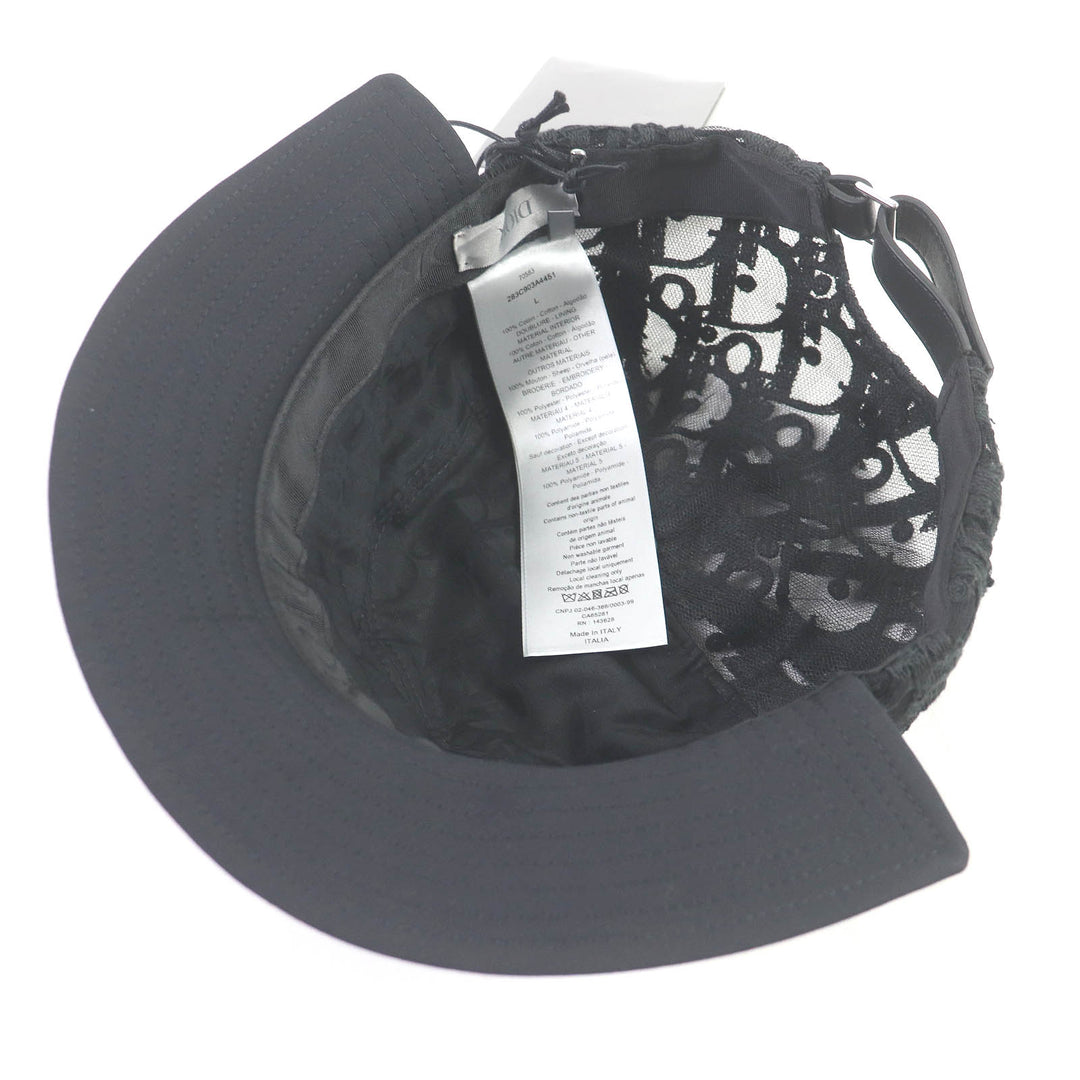 Pristine DIOR Other hats Oblique Docking Newsboy Hat Cap black cotton mens L