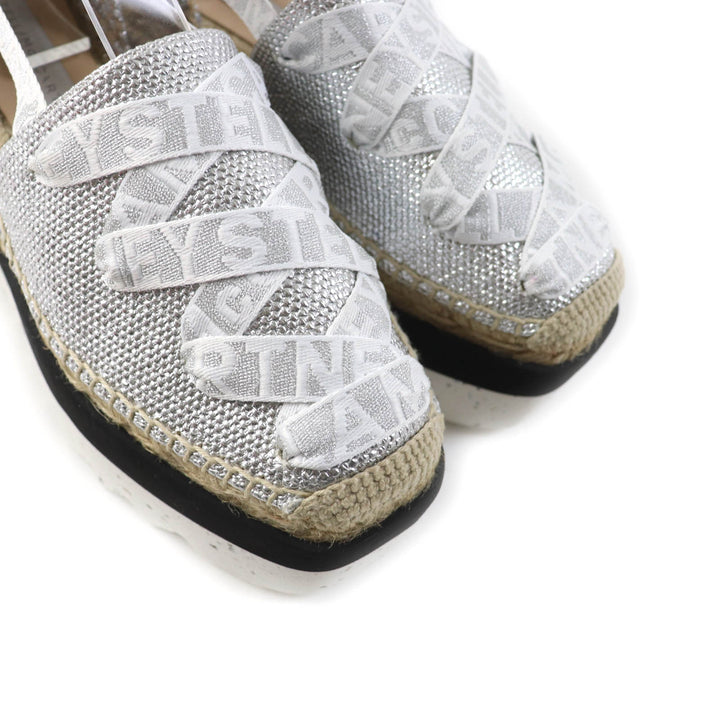 Excellent Stella McCartney Sandals Gaia Logo lace-up bow espadrilleswithplatform