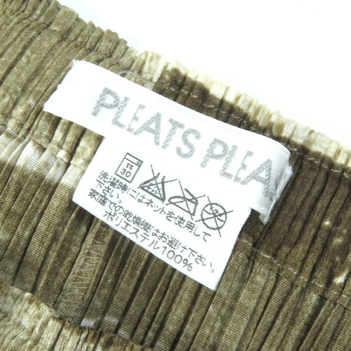 Excellent PLEATS PLEASE skirt Graphic print, deformed hem design Brown Women 4