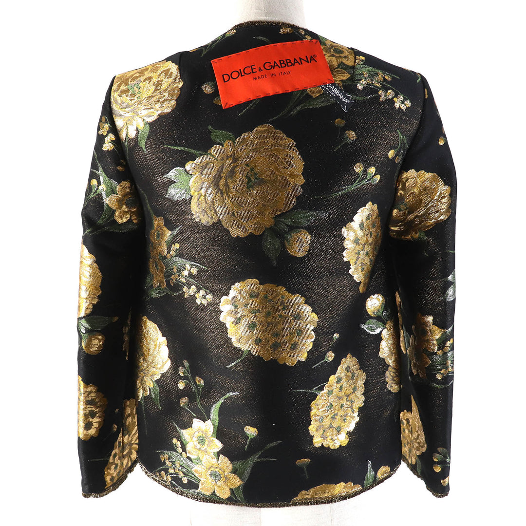 Pristine DOLCE&GABBANA jacket Black tag Black Gold Green Women 36