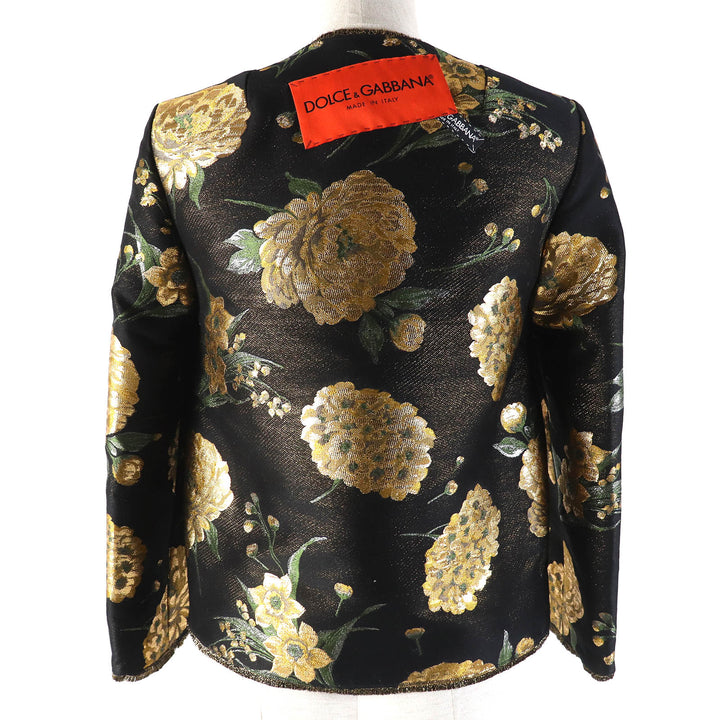Pristine DOLCE&GABBANA jacket Black tag Black Gold Green Women 36