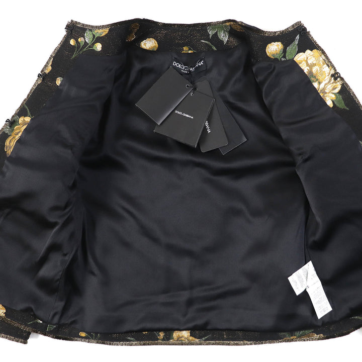 Pristine DOLCE&GABBANA jacket Black tag Black Gold Green Women 36