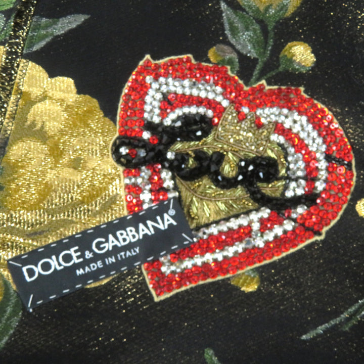 Pristine DOLCE&GABBANA jacket Black tag Black Gold Green Women 36