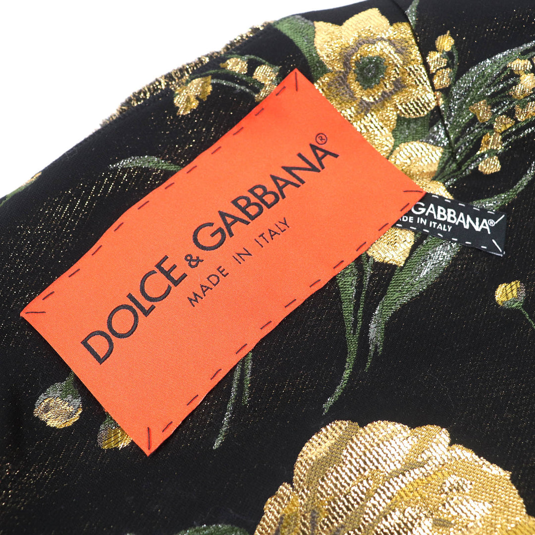Pristine DOLCE&GABBANA jacket Black tag Black Gold Green Women 36