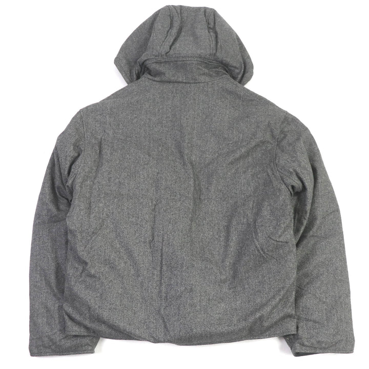 Excellent HERMES Down jacket Herringbone Reversible gray cashmere mens 52