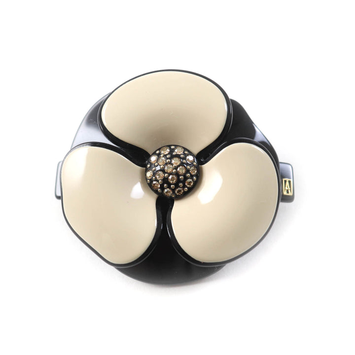 Excellent ALEXANDRE DE PARIS LISERAI Camellia barrette with Swarovski