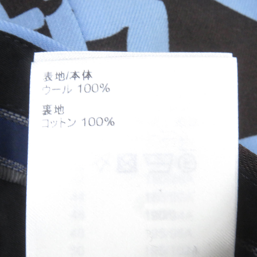 Pristine LOUIS VUITTON Shorts Monogram Flower Pleated Shorts Light blue wool