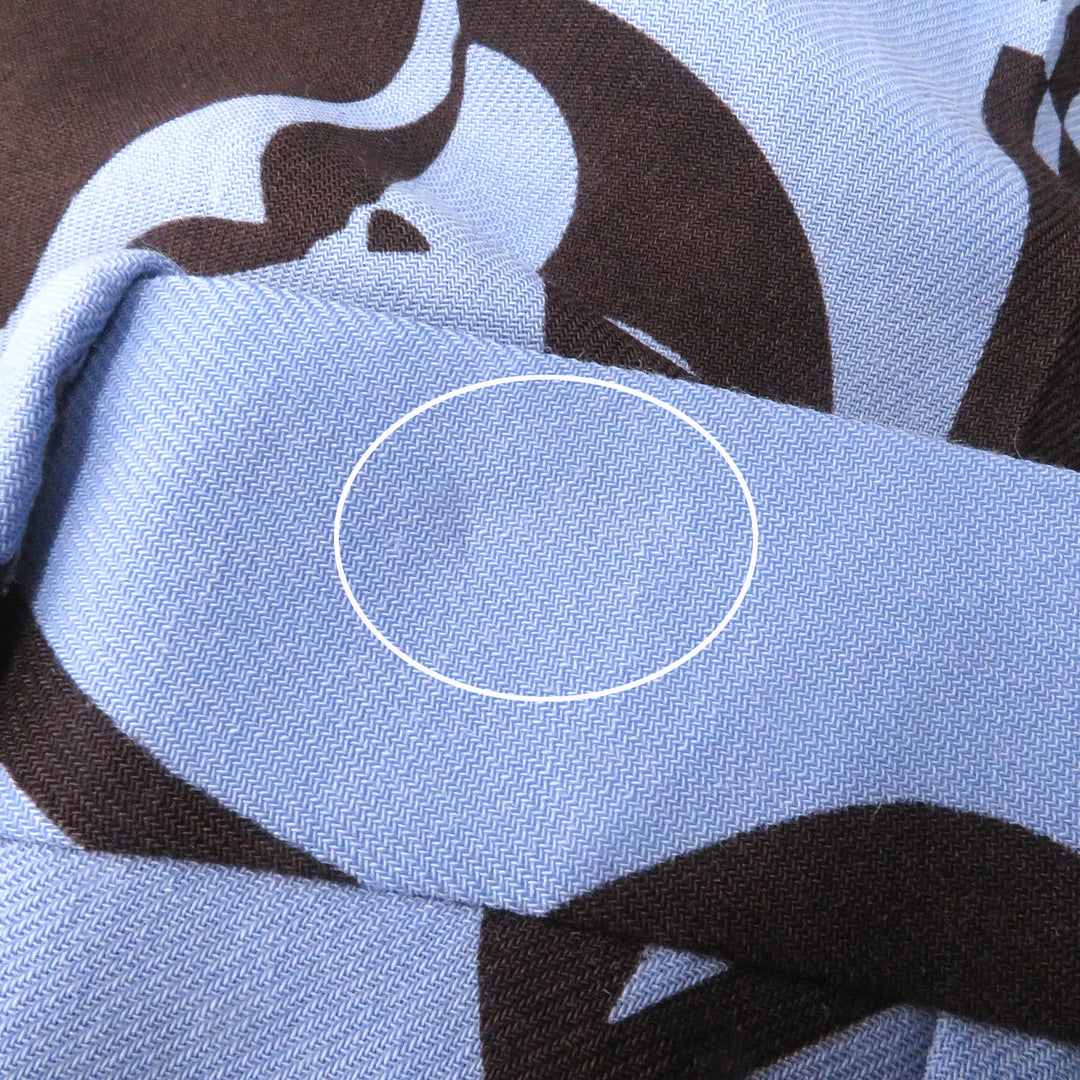 Pristine LOUIS VUITTON Shorts Monogram Flower Pleated Shorts Light blue wool