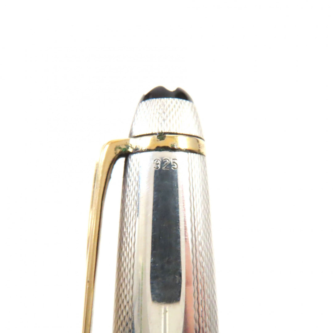 Great MONTBLANC fountain pen Meisterstck Solitaire Cap Style Silver gold 18K