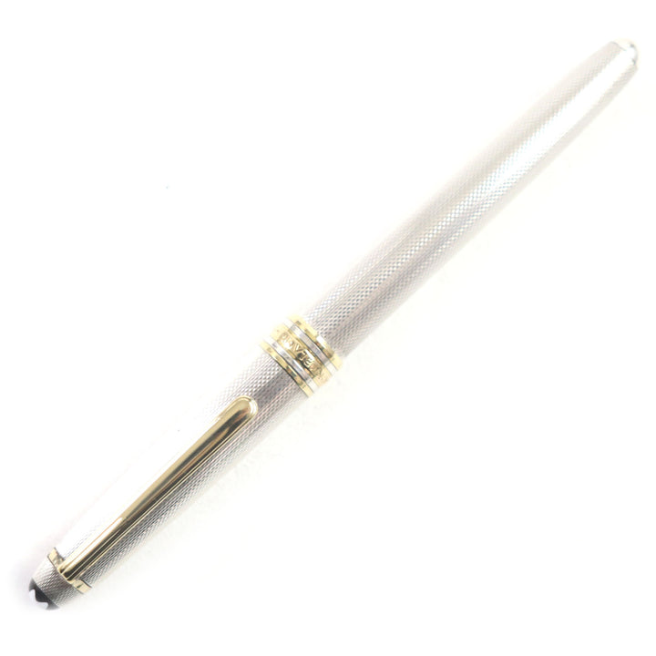 Great MONTBLANC fountain pen Meisterstck Solitaire Cap Style Silver gold 18K