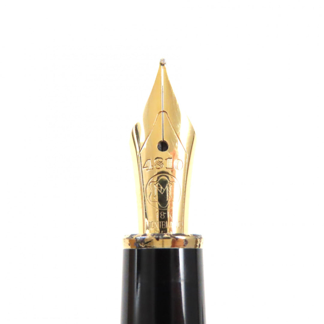 Great MONTBLANC fountain pen Meisterstck Solitaire Cap Style Silver gold 18K