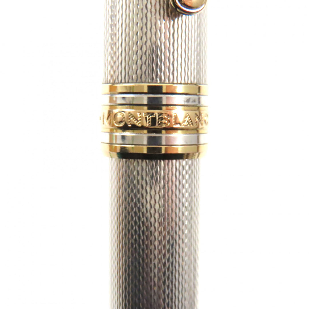 Great MONTBLANC fountain pen Meisterstck Solitaire Cap Style Silver gold 18K