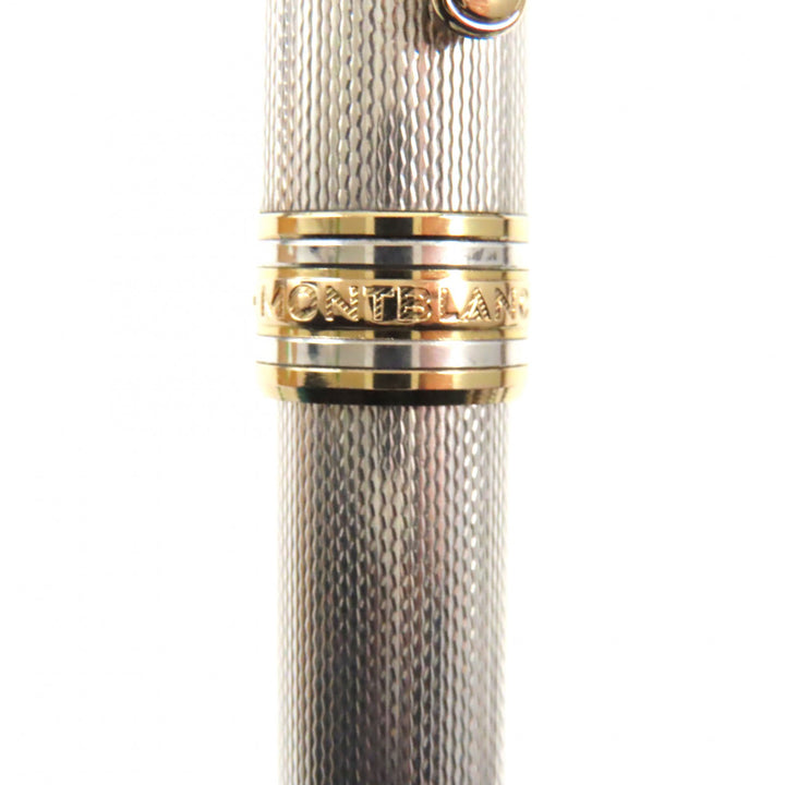 Great MONTBLANC fountain pen Meisterstck Solitaire Cap Style Silver gold 18K
