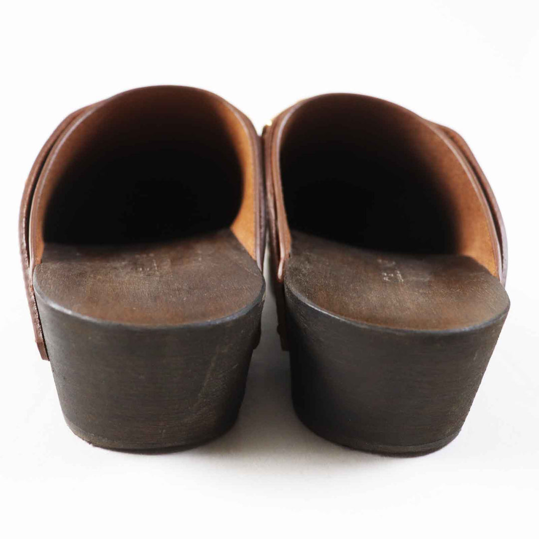 Great CELINE Mule Triomphe Brown leather Women 34