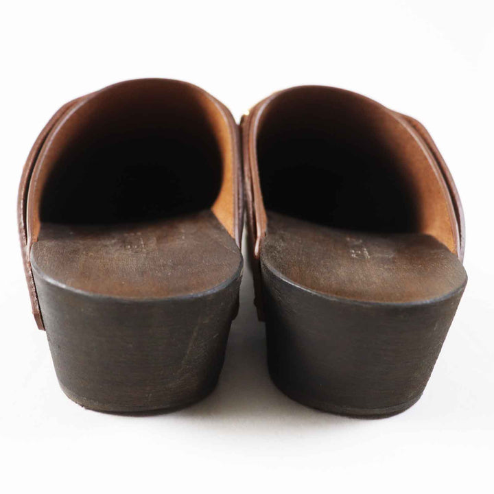 Great CELINE Mule Triomphe Brown leather Women 34