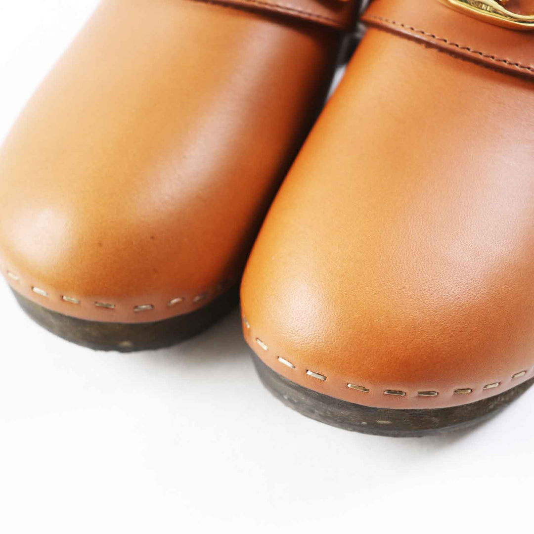 Great CELINE Mule Triomphe Brown leather Women 34