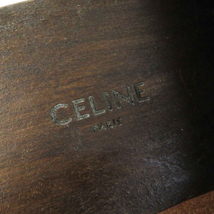 Great CELINE Mule Triomphe Brown leather Women 34