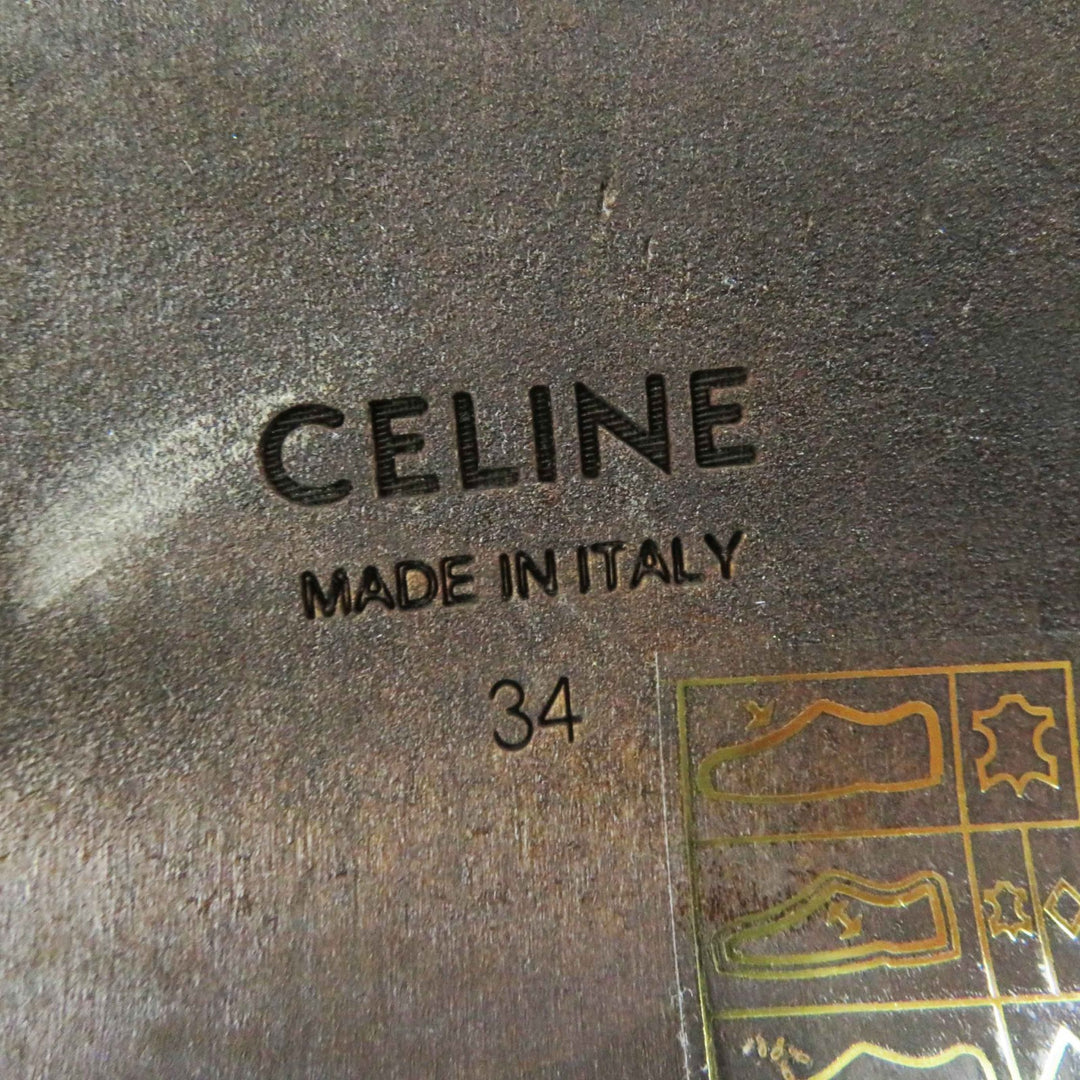 Great CELINE Mule Triomphe Brown leather Women 34