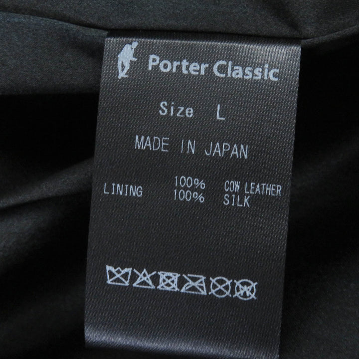 Excellent PORTER CLASSIC Leather jacket PC W/LOVE&PIECE SILVER Navy Cowhide L