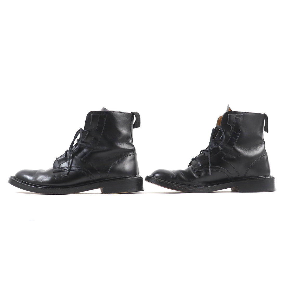Great Tricker's boots Lace-up leather country boots ghillie black leather mens 8.5 M6253