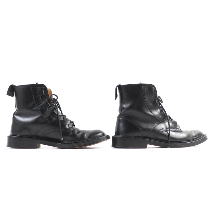 Great Tricker's boots Lace-up leather country boots ghillie black leather mens 8.5 M6253